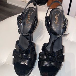 Authentic YSL Tribute black patent size 41